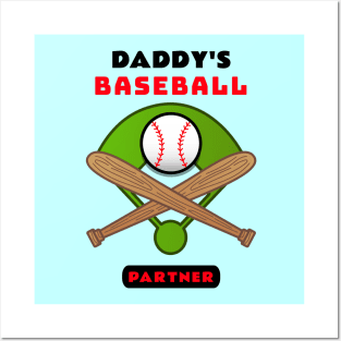 Daddy's Baseball Partner | Cute Baseball Posters and Art